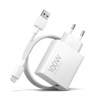 Φορτιστής Ταξιδιού Xiaomi MDY-19-ER Travel Charger USB-A with Cable USB-C to USB-A  6A 100W White (Original)