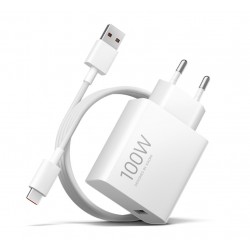 Φορτιστής Ταξιδιού Xiaomi MDY-19-ER Travel Charger USB-A with Cable USB-C to USB-A  6A 100W White (Original)