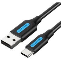 Καλώδιο Vention USB-C to USB-A 3A 0.5m Black PVC (COKBD)