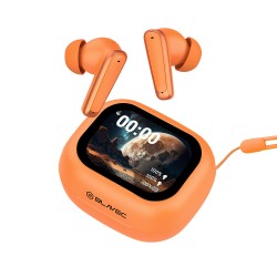 Ακουστικά Bluetooth Blavec TWS Earphones BW-07 Live with LCD Display (BW07L-O) Orange