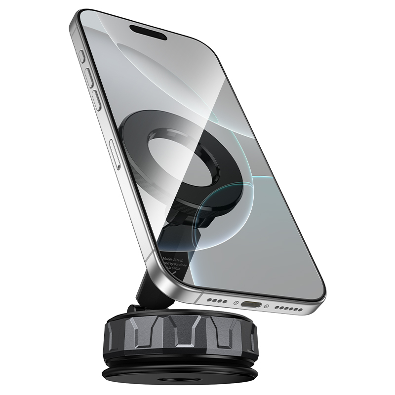 Βάση Αυτοκινήτου Borofone BH140 Gloria Vacuum Magnetic to Windshield Black