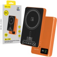 Εξωτερική Μπαταρία Blavec Powerbank 10000mAh BJ-03 Slim 13,5mm - Type C - 22,5W Magnetic Magsafe 3 in 1 (PBBJ03-MC10O) Orange Aluminium