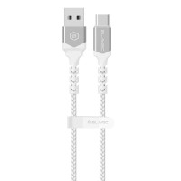 Καλώδιο Blavec Fast Charging Cable Raptor Braided - USB-A to USB-C - PD 66W 2A 3m (CRA-UC2WS30) White-Silver