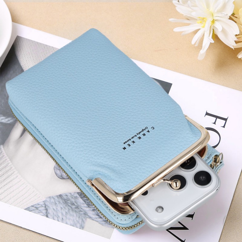 Τσάντα Crossbody Knitted Phone Bag GCW01 Blue