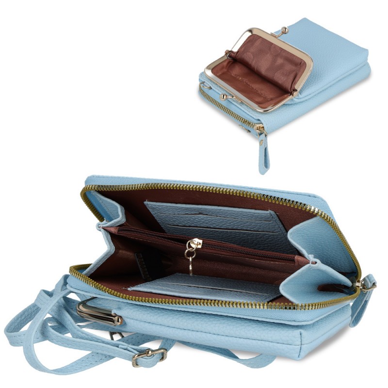 Τσάντα Crossbody Knitted Phone Bag GCW01 Blue