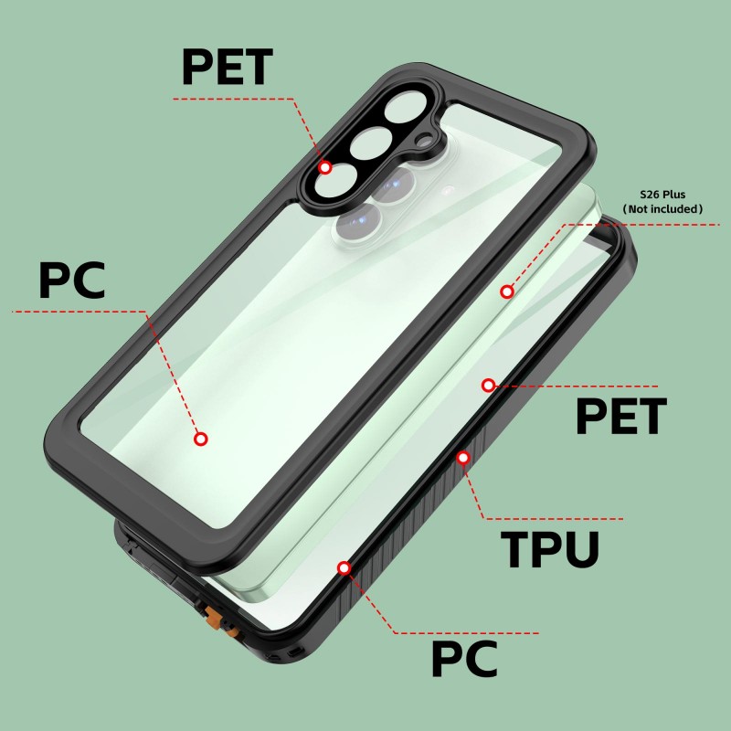 Αδιάβροχη θήκη Redpepper Samsung Galaxy S26+ Plus 5G S947 Shockproof/Waterproof Black