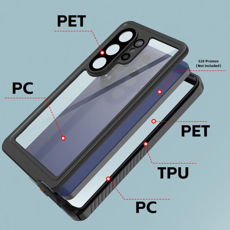 Αδιάβροχη θήκη Redpepper Samsung Galaxy S26 Ultra 5G S948 Shockproof/Waterproof Black