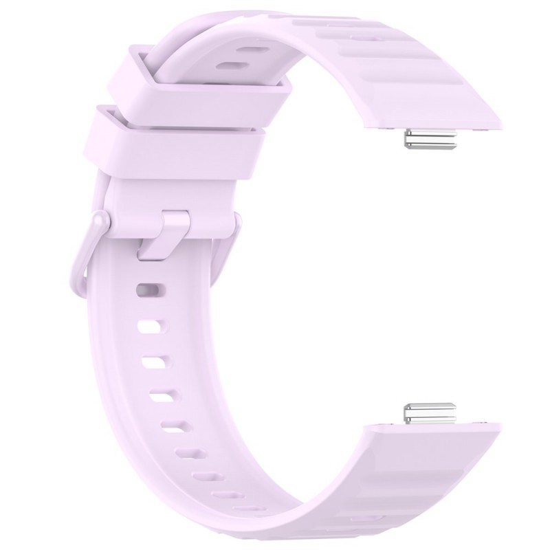Ανταλλακτικό λουράκι with Colourful Buckle QuickFit Huawei Watch Fit 3 / 4 / 4 Pro / 5 / 5 Pro Silicone Light Purple