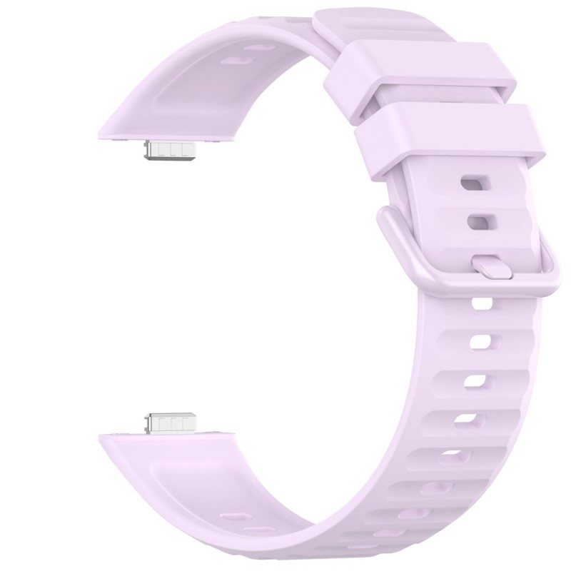 Ανταλλακτικό λουράκι with Colourful Buckle QuickFit Huawei Watch Fit 3 / 4 / 4 Pro / 5 / 5 Pro Silicone Light Purple