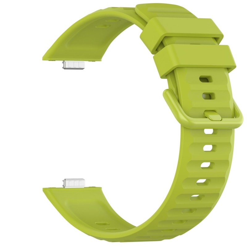 Ανταλλακτικό λουράκι with Colourful Buckle QuickFit Huawei Watch Fit 3 / 4 / 4 Pro / 5 / 5 Pro Silicone Green