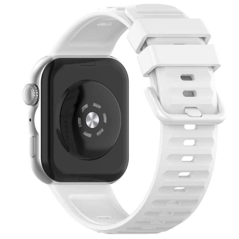 Ανταλλακτικό λουράκι with Colourful Buckle QuickFit Huawei Watch Fit 3 / 4 / 4 Pro / 5 / 5 Pro Silicone White