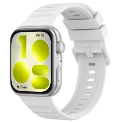 Ανταλλακτικό λουράκι with Colourful Buckle QuickFit Huawei Watch Fit 3 / 4 / 4 Pro / 5 / 5 Pro Silicone White