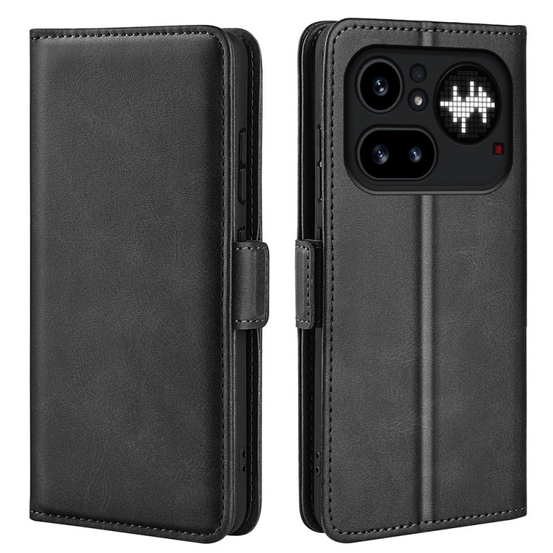 Θήκη Side Buckle Leather Wallet Nothing Phone 4A Pro Black