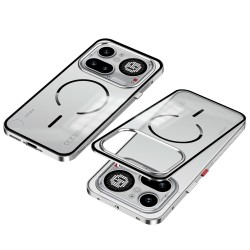 Θήκη Frosted Metal Frame Magsafe Cover Nothing Phone 4A Pro Silver