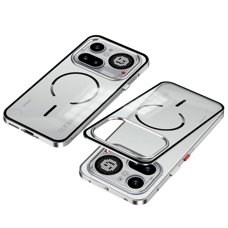 Θήκη Frosted Metal Frame Magsafe Cover Nothing Phone 4A Pro Silver