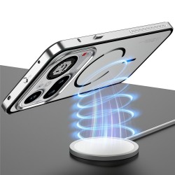 Θήκη Frosted Metal Frame Magsafe Cover Nothing Phone 4A Pro Silver