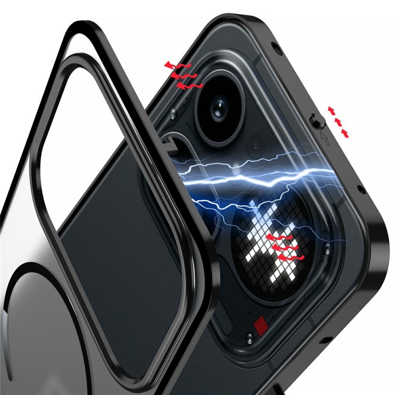 Θήκη Frosted Metal Frame Magsafe Cover Nothing Phone 4A Pro Silver