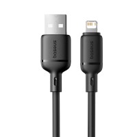 Καλώδιο Data Baseus Silky Series USB-A to Lightning 12W 2m Black