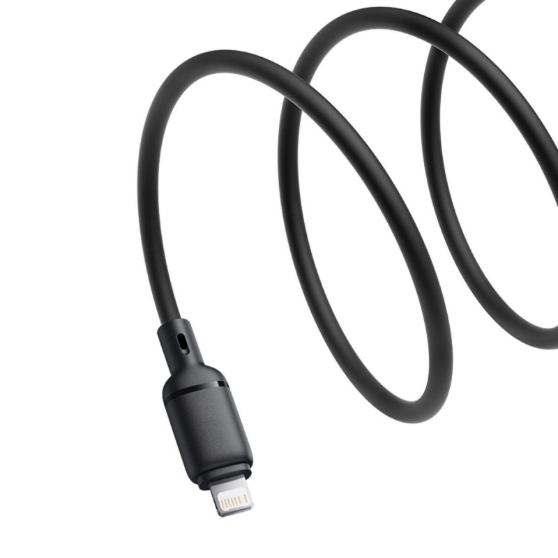 Καλώδιο Data Baseus Silky Series USB-A to Lightning 12W 2m Black