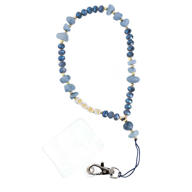  Λουράκι Καρπού στήριξης Θήκης Love Phone Lanyard, Phone Pendant with  Cord Length 44cm Lite Blue