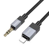 Καλώδιο Data Hoco UPA32A Charging Data Cable AUX Jack 3,5 mm to Lighnting 1m Black