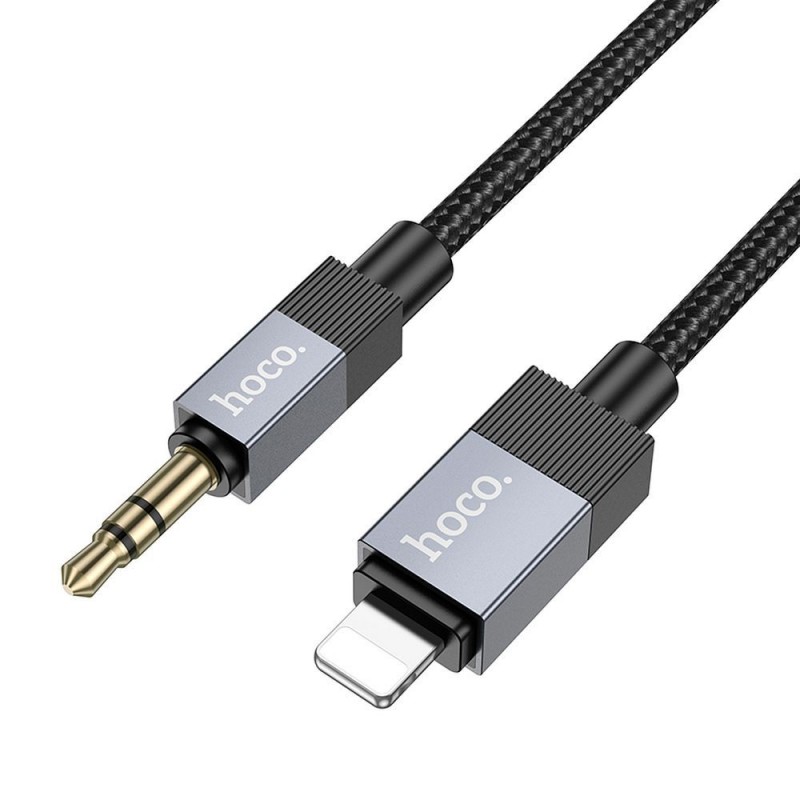 Καλώδιο Data Hoco UPA32A Charging Data Cable AUX Jack 3,5 mm to Lighnting 1m Black