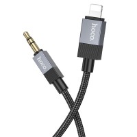 Καλώδιο Data Hoco UPA32A Charging Data Cable AUX Jack 3,5 mm to Lighnting 1m Black