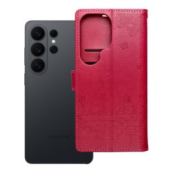 Θήκη Mezzo Flip Book Case Samsung Galaxy A26 5G SM-A266E / A17 4G SM-A176F / A17 5G SM-A176B Cats Red