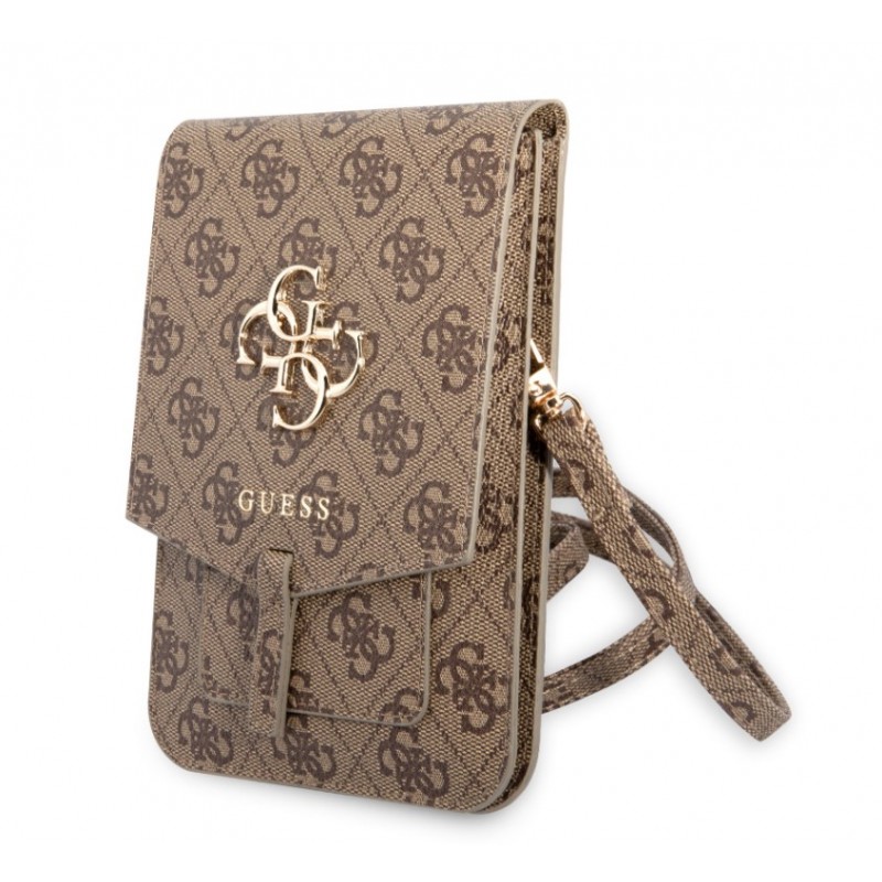 Τσάντα Guess PU 4G Metal Logo Phone Bag Brown