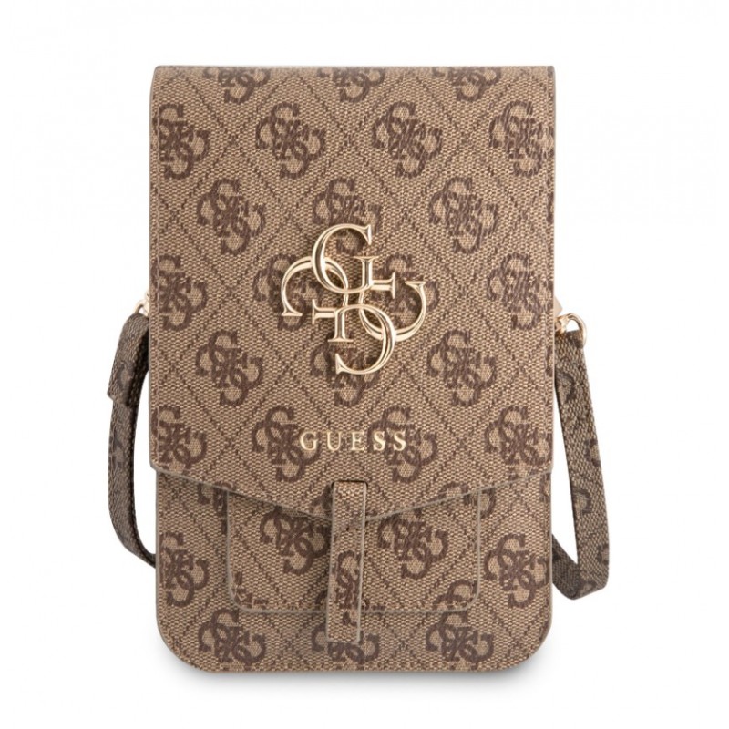 Τσάντα Guess PU 4G Metal Logo Phone Bag Brown