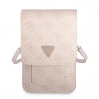 Τσάντα Guess PU 4G Triangle Logo Phone Bag Pink