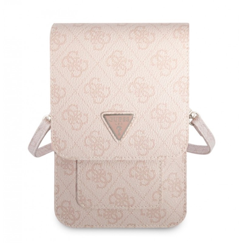 Τσάντα Guess PU 4G Triangle Logo Phone Bag Pink