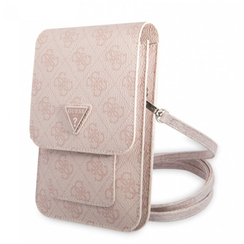 Τσάντα Guess PU 4G Triangle Logo Phone Bag Pink