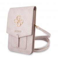 Τσάντα Guess PU 4G Metal Logo Phone Bag Pink