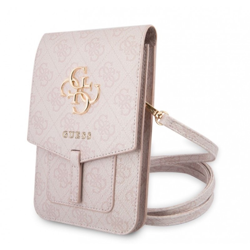 Τσάντα Guess PU 4G Metal Logo Phone Bag Pink