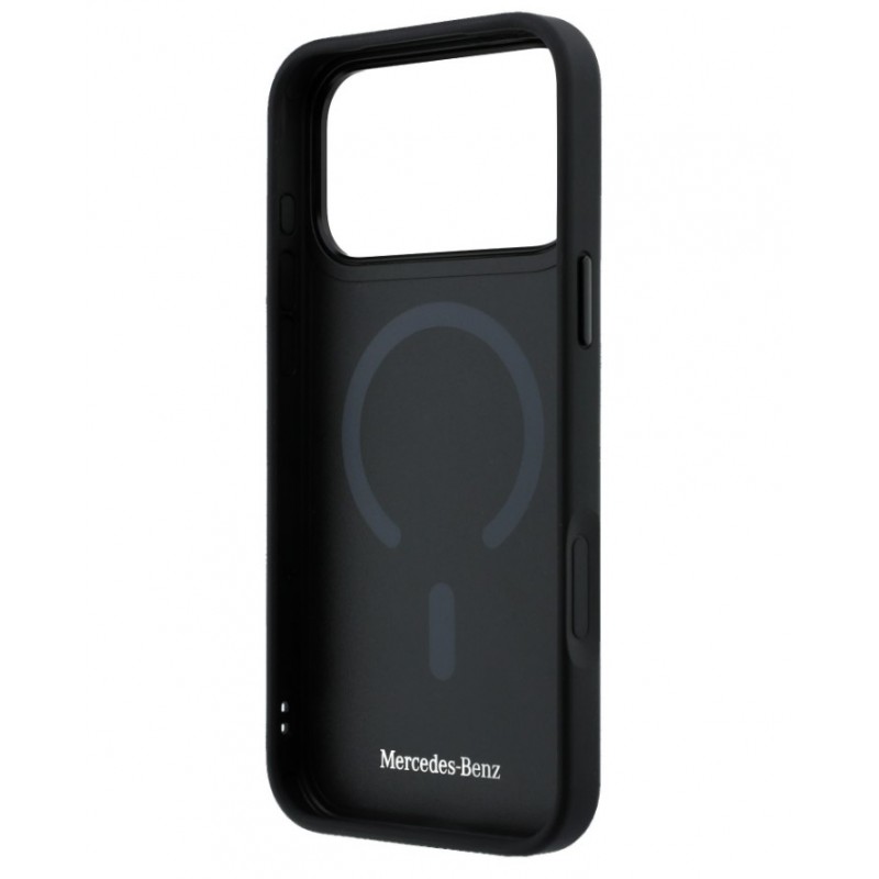 Θήκη Mercedes PU Leather 3D MagSafe Cover Apple iPhone 17 Pro (6.3") Black