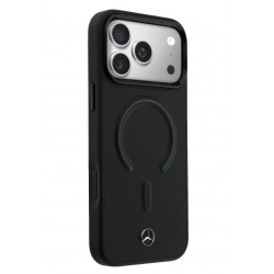 Θήκη Mercedes PU Leather 3D MagSafe Cover Apple iPhone 17 Pro (6.3") Black
