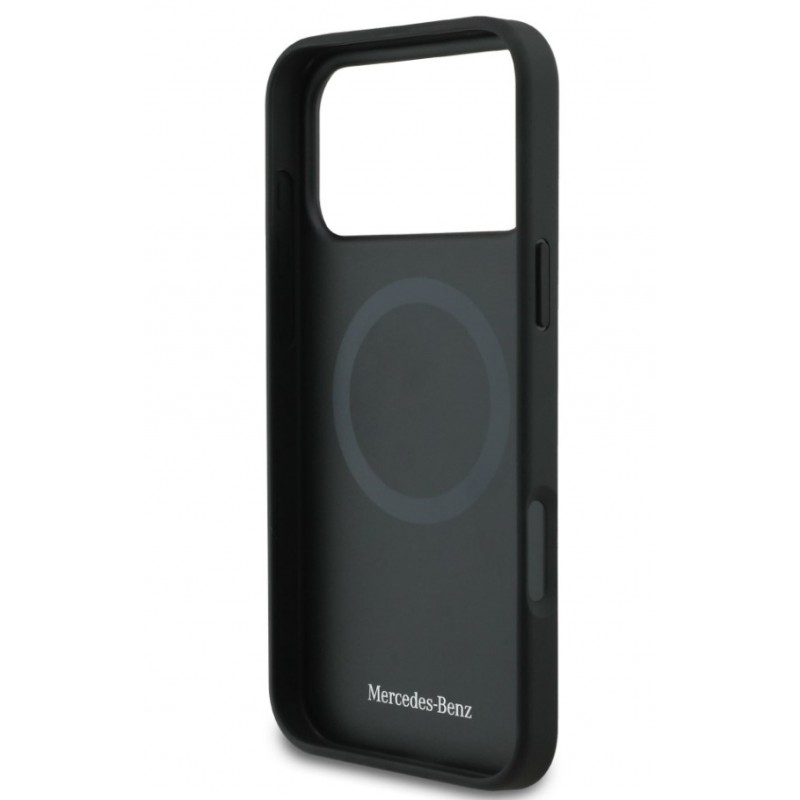 Θήκη Mercedes Leather Laurel Leaves MagSafe Cover Apple iPhone 17 Pro Max (6.3") Black