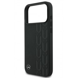 Θήκη Mercedes Leather Laurel Leaves MagSafe Cover Apple iPhone 17 Pro Max (6.3") Black