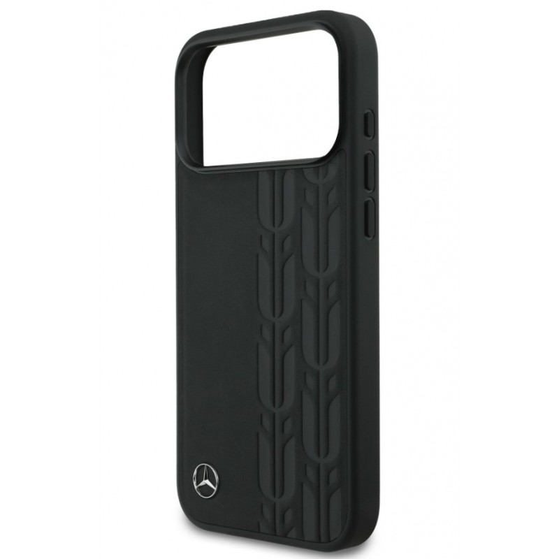 Θήκη Mercedes Leather Laurel Leaves MagSafe Cover Apple iPhone 17 Pro Max (6.3") Black