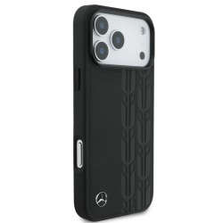 Θήκη Mercedes Leather Laurel Leaves MagSafe Cover Apple iPhone 17 Pro Max (6.3") Black