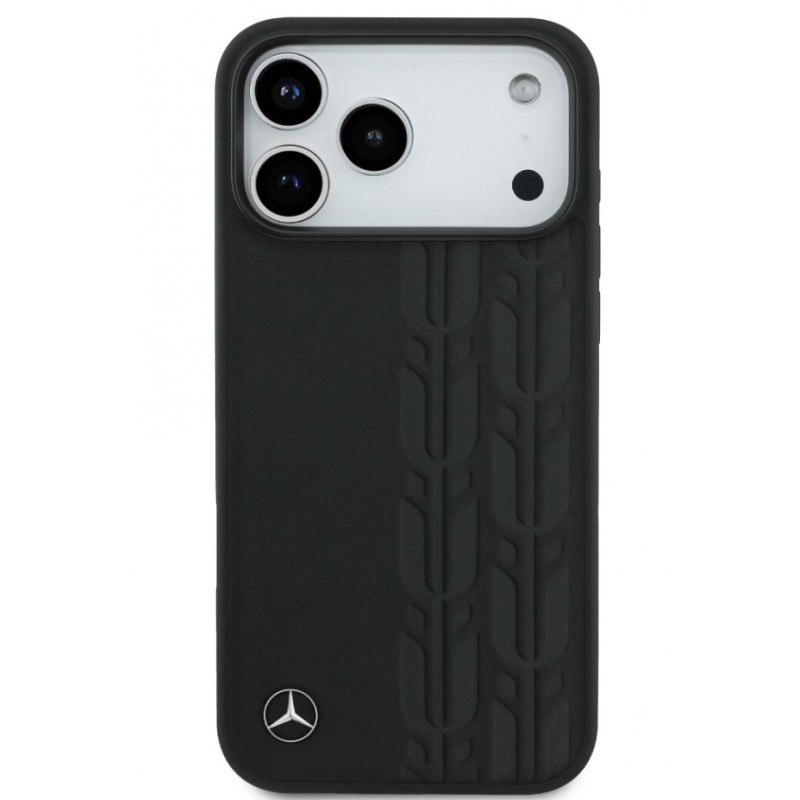 Θήκη Mercedes Leather Laurel Leaves MagSafe Cover Apple iPhone 17 Pro Max (6.3") Black