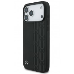 Θήκη Mercedes Leather Laurel Leaves MagSafe Cover Apple iPhone 17 Pro Max (6.3") Black