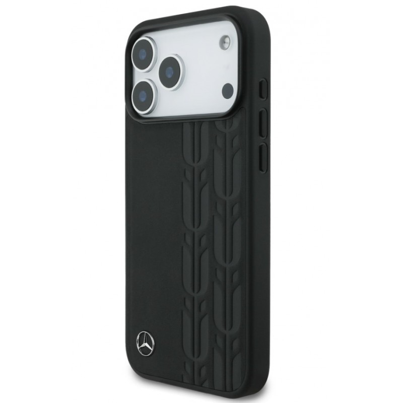 Θήκη Mercedes Leather Laurel Leaves MagSafe Cover Apple iPhone 17 Pro Max (6.3") Black