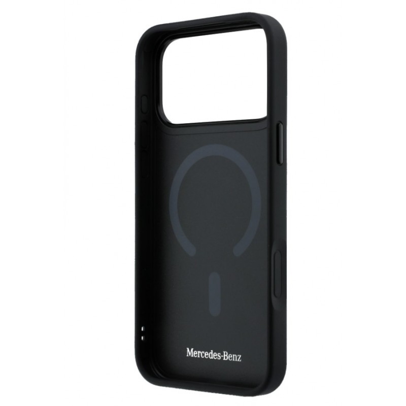 Θήκη Mercedes PU Leather 3D MagSafe Cover Apple iPhone 17 Pro Max (6.9") Black
