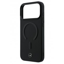 Θήκη Mercedes PU Leather 3D MagSafe Cover Apple iPhone 17 Pro Max (6.9") Black