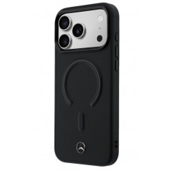 Θήκη Mercedes PU Leather 3D MagSafe Cover Apple iPhone 17 Pro Max (6.9") Black