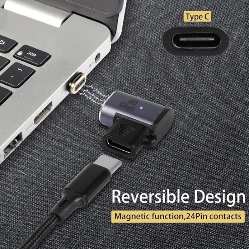 Αντάπτορας Powertech PTH-107 USB-C 40Gbps 100W Grey