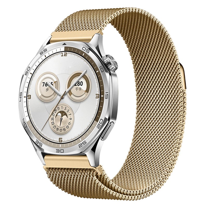 Ανταλλακτικό λουράκι Milanese Band Gold για Huawei Watch GT4 (41mm)  / Huawei Watch GT5 (41mm)  / GT5 Pro (42mm) / GT6 (42mm) (18mm) 