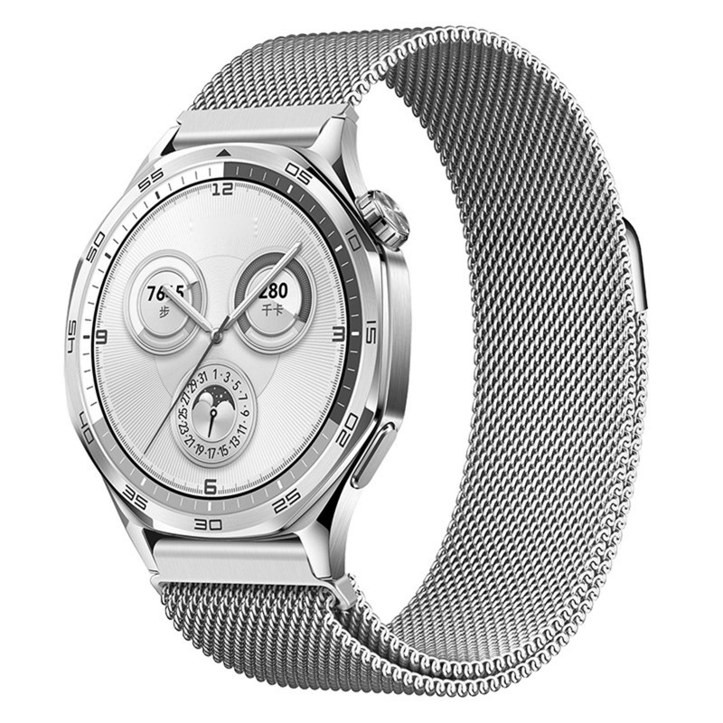 Ανταλλακτικό λουράκι Milanese Band Silver για Huawei Watch GT4 (41mm)  / Huawei Watch GT5 (41mm)  / GT5 Pro (42mm) / GT6 (42mm) (18mm) 